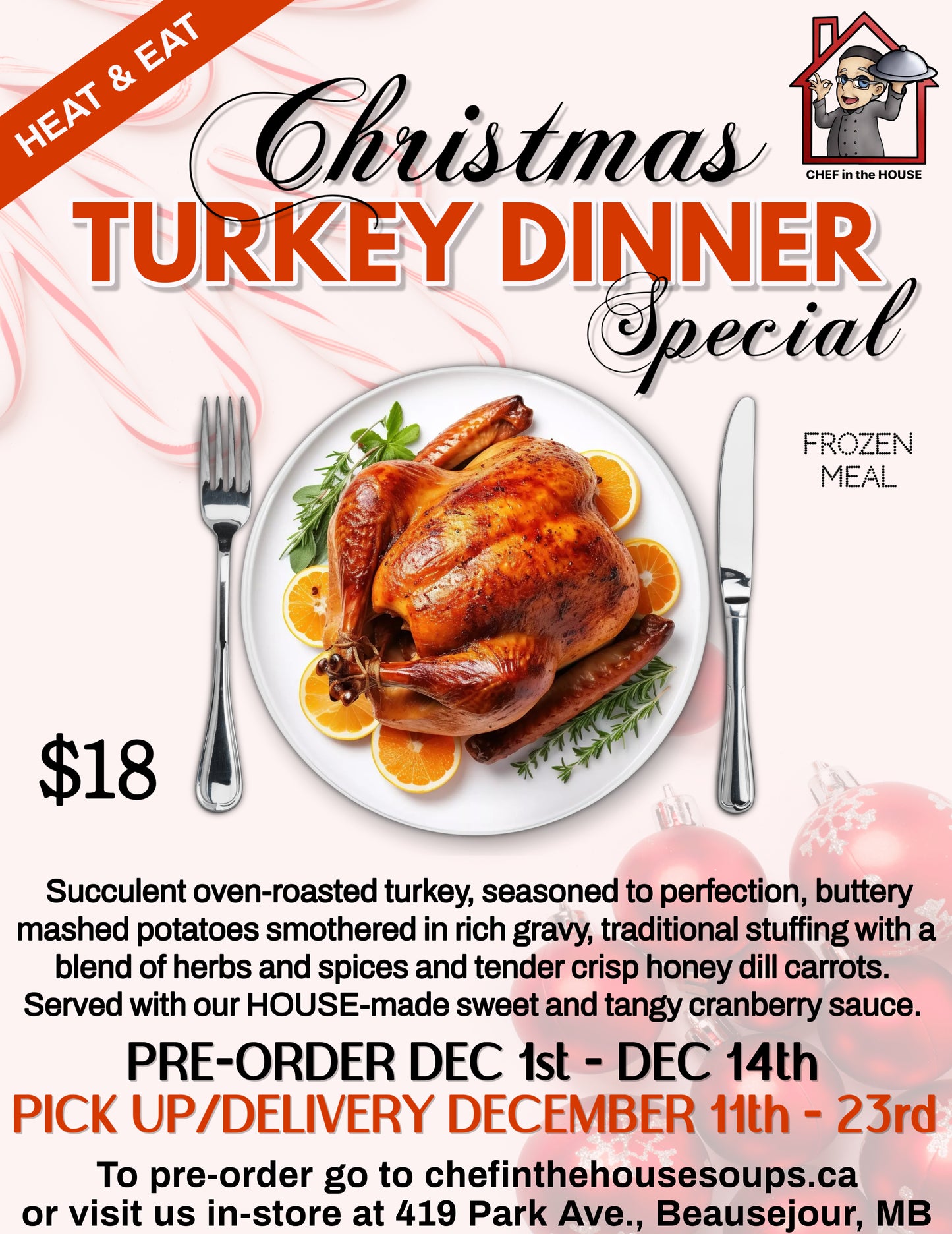 CHRISTMAS TURKEY DINNER PRE-ORDER