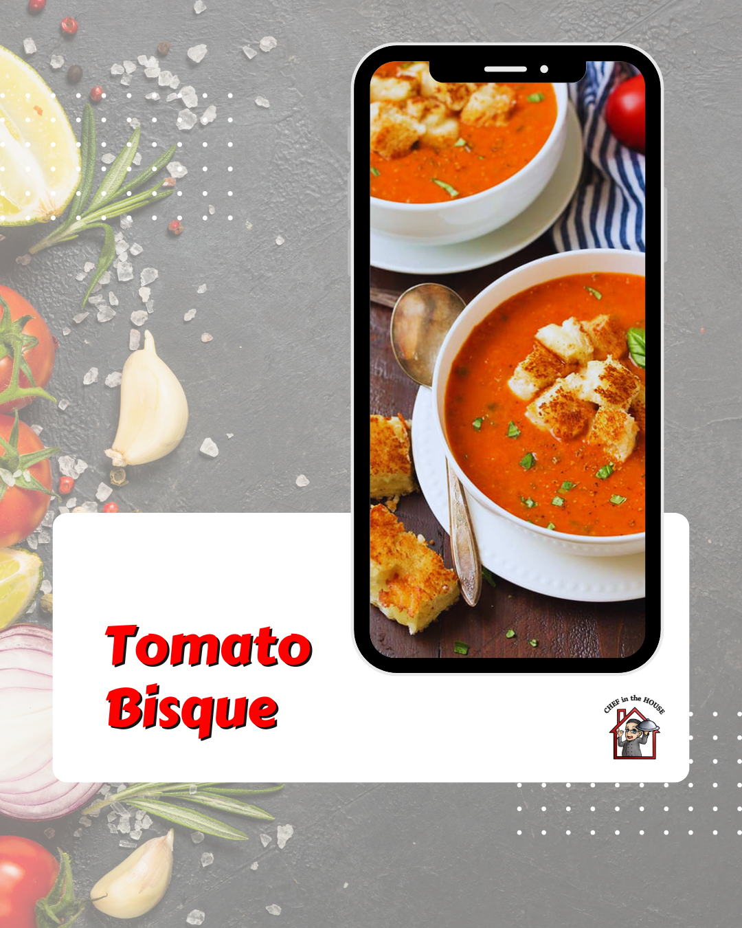 Our 𝙏𝙤𝙢𝙖𝙩𝙤 𝘽𝙞𝙨𝙦𝙪𝙚 soup is made with vine-ripened tomatoes, 🍅 fresh basil, 🌱 garlic, 🧄 caramelized onions 🧅 and finished with a touch of heavy cream.