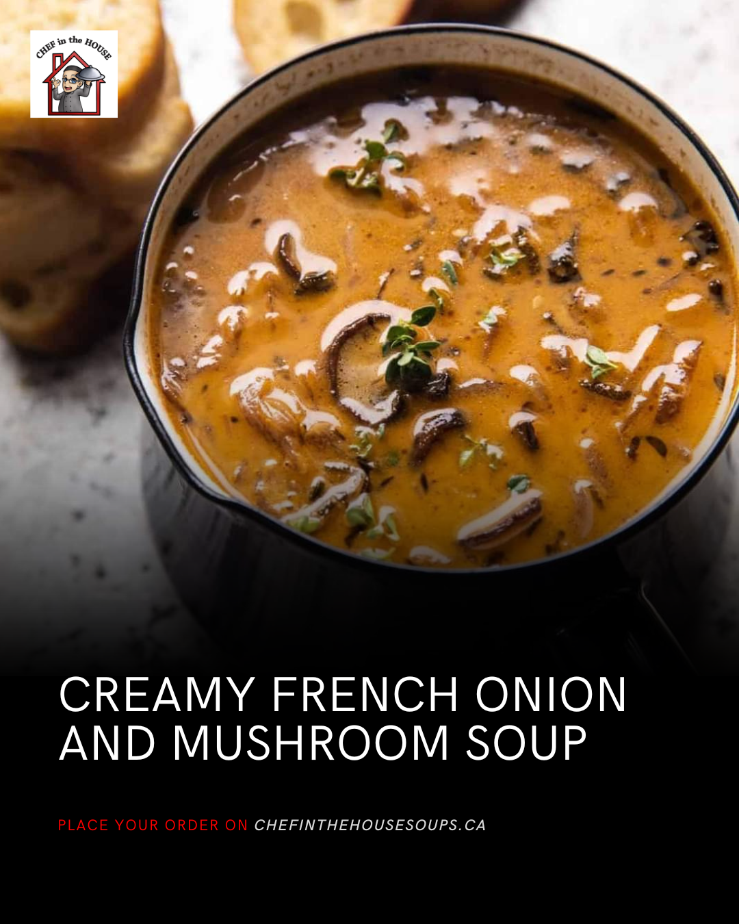 Chef’s Featured Soup - 𝘾𝙧𝙚𝙖𝙢𝙮 𝙁𝙧𝙚𝙣𝙘𝙝 𝙊𝙣𝙞𝙤𝙣 𝙖𝙣𝙙 𝙈𝙪𝙨𝙝𝙧𝙤𝙤𝙢 𝙎𝙤𝙪𝙥