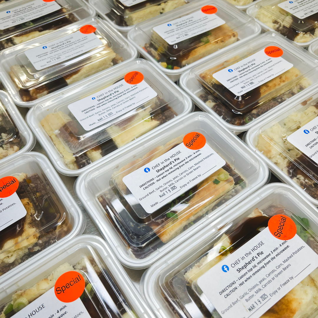 Heat and Eat meals in the freezer